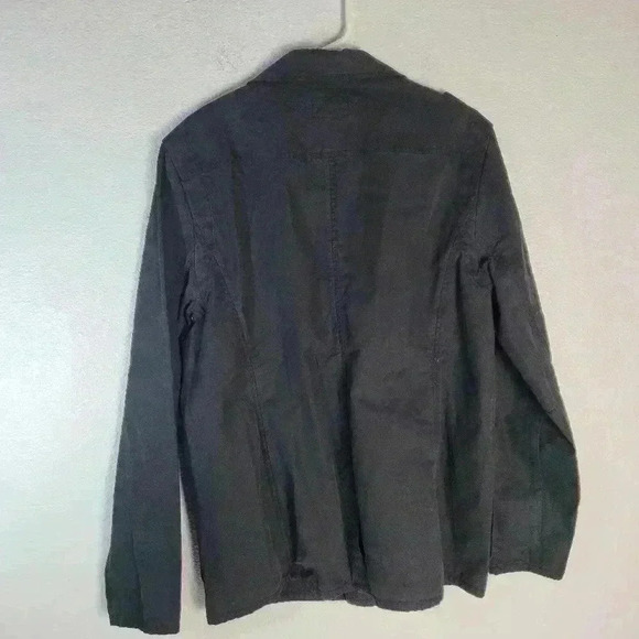 JOE'S JEANS Mens Black 2-Button Military Jacket Size Lg 100% Cotton - Picture 2 of 10